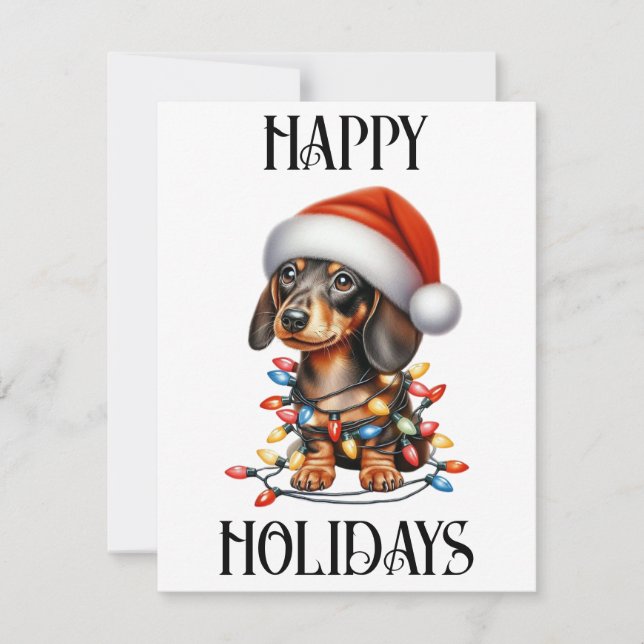 Adorable Dachshund de Navidad (Anverso)