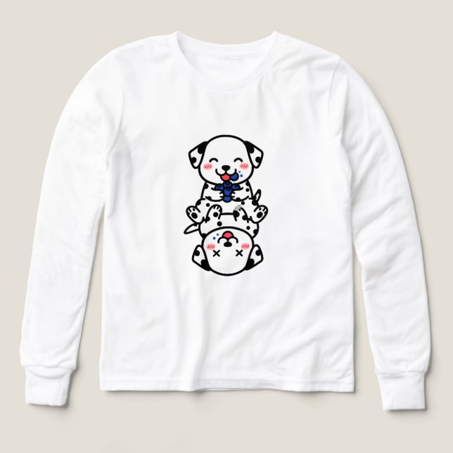 Adorable Dalmatian Puppies Blueberry Fun (Diseño frontal)