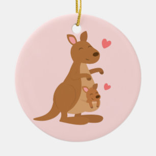 Adorable Decoración de Sala de Niños Canguro Bebé 