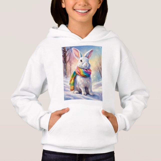 Adorable diseño de conejo en cómodos sudaderas bla (Anverso)
