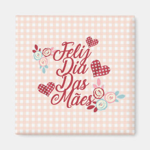 Adorable Feliz Dia Das Mães   Imán