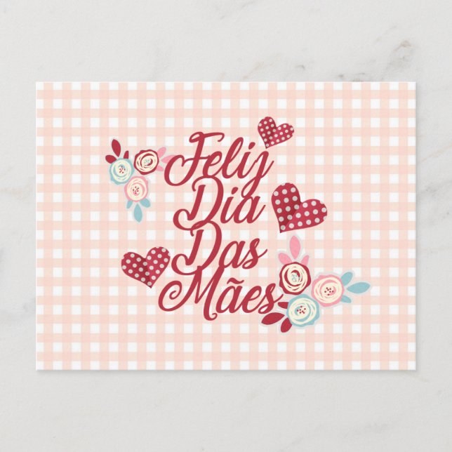 Adorable Feliz Dia Das Mães | Postal (Anverso)