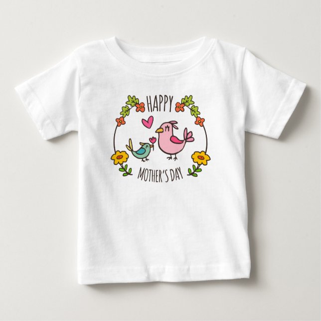 Adorable Feliz Día de la Madre | Camiseta con plie (Anverso)
