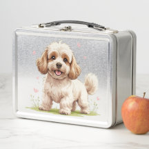 Adorable Fluffy Cockapoo Puppy Lunch Box 