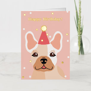 Adorable Frenchie Feliz Cumpleaños