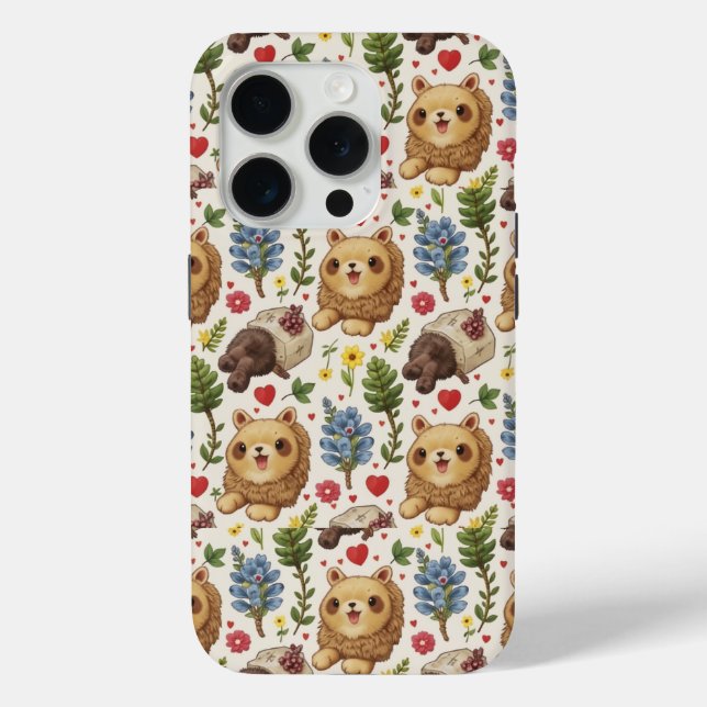 adorable funda raccoon iPhone 15 PRO (Reverso )