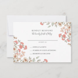 Adorable grupo de flores de Rubor Wedding RSVP