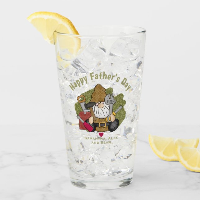 Adorable Handyman & Carpenter Garden Gnome (Anverso (hielo))