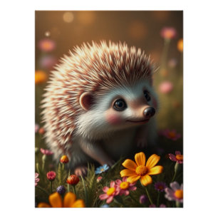 Adorable Hedgehog Poster