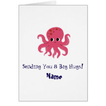 Adorable ilustración Kawaii de pulpo rosa lindo