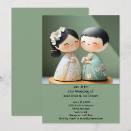 Adorable invitación a la boda japonesa