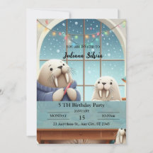 Adorable Invitación a la fiesta de cumpleaños de W