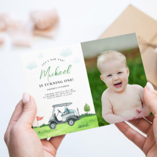 Adorable Invitación a la foto del cumpleaños del g