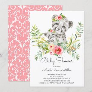 Adorable Invitación de Baby Shower a Cheetah Jungl