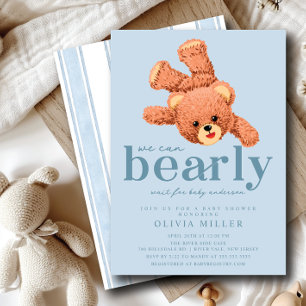 Adorable invitación de Baby Shower Teddy Bear