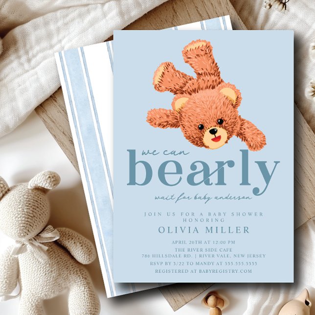 Adorable invitación de Baby Shower Teddy Bear (Subido por el creador)