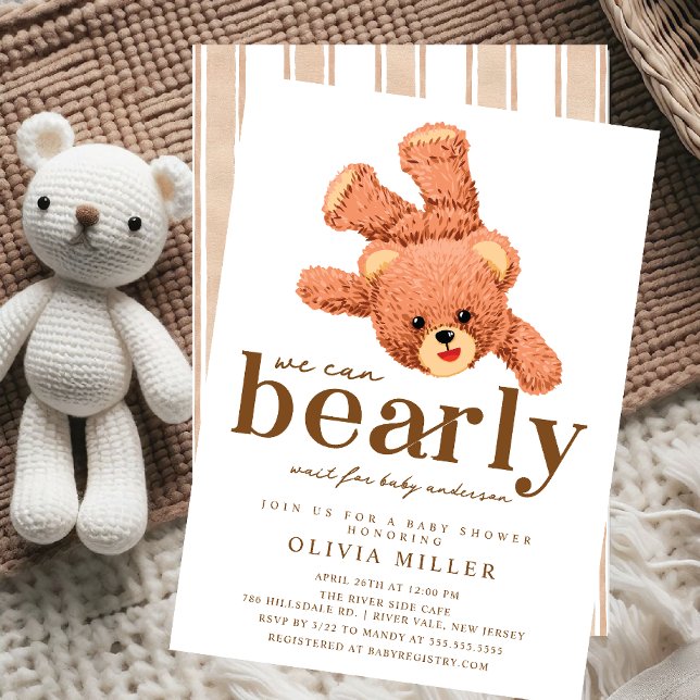 Adorable invitación de Baby Shower Teddy Bear (Subido por el creador)