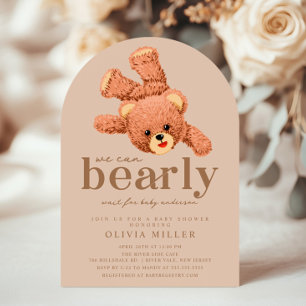 Adorable invitación de Baby Shower Teddy Bear