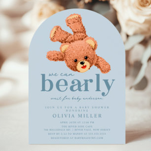 Adorable invitación de Baby Shower Teddy Bear