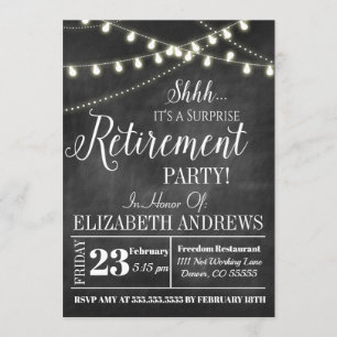 Adorable invitación de retiro sorpresa