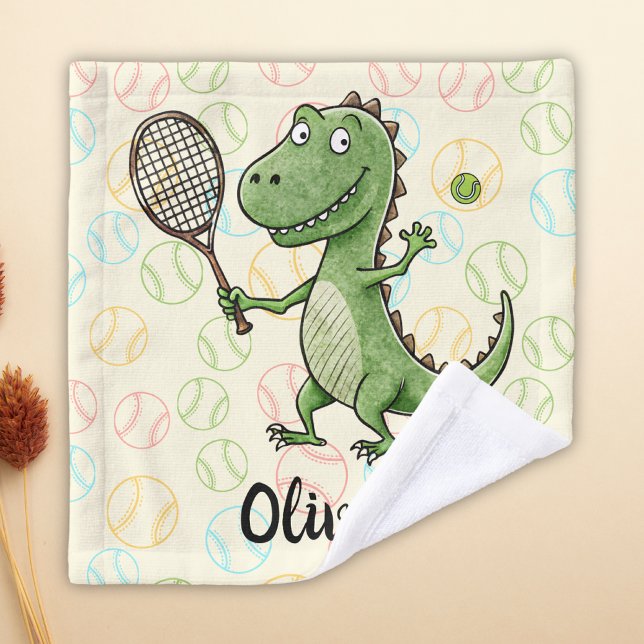 Adorable jugador de tenis T-Rex personalizado (Subido por el creador)