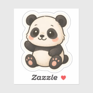 Adorable Kawaii Panda Pegatina - Animal lindo
