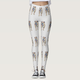 Adorable Leggings de Bulldog pintado