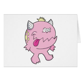 adorable monstruo mordedor de lengua rosa