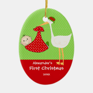 Adorable Ornamento de Navidad del Primer Bebe de l