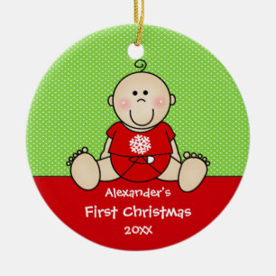 Adorable Ornamento de Navidad para el Primer Año d