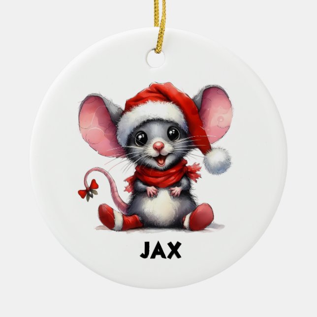 adorable ornamento del ratón (Frente)