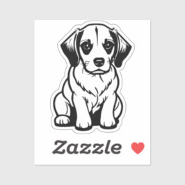 adorable pegatina de perrito