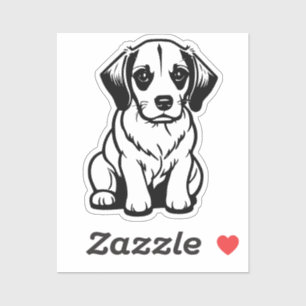 adorable pegatina de perrito