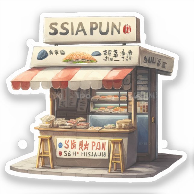 Adorable Pegatina japonés de comida (Anverso)