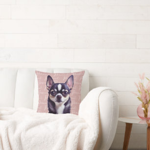 Adorable Personalizado Chihuahua Cojín decorativo