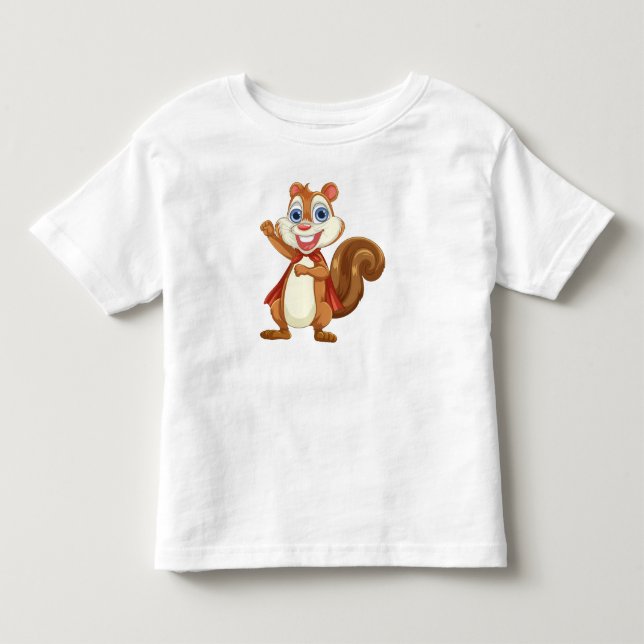 Adorable Personalizado Squirrel Fine Jersey (Anverso)