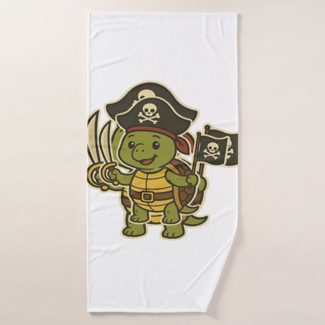 Adorable Pirate Turtle Classic T-Shirt (Toalla de baño)