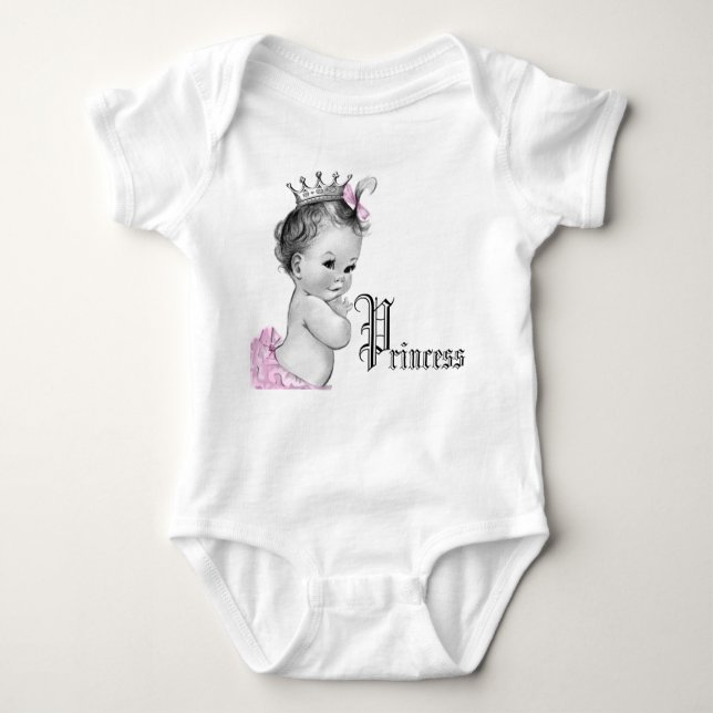 Adorable princesa rosa bebé Camisetas (Anverso)