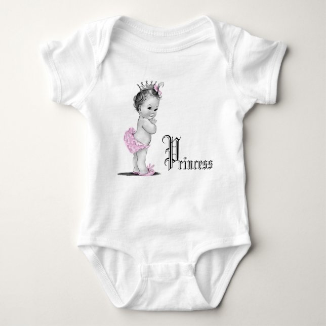 Adorable princesa rosa bebé Camisetas (Anverso)
