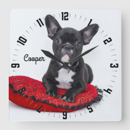 Adorable reloj de pared de fotos de perro personal