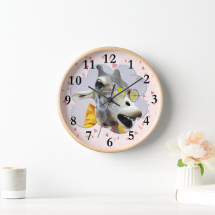¡Adorable reloj de pared de jirafa!