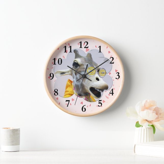 ¡Adorable reloj de pared de jirafa! (Hogar)