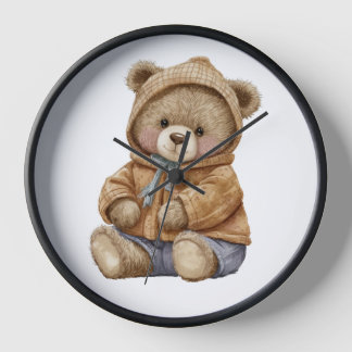 Adorable reloj de pared del oso de Teddy
