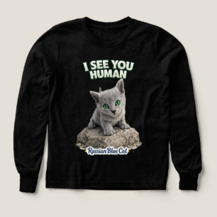 Adorable Russian Blue Kitten – I See You Human