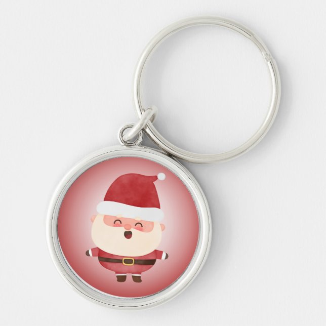 Adorable Santa Claus llavero de Navidad (Frente)