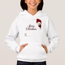 Adorable Santa Merry Chica navideño Pullover Hoodi