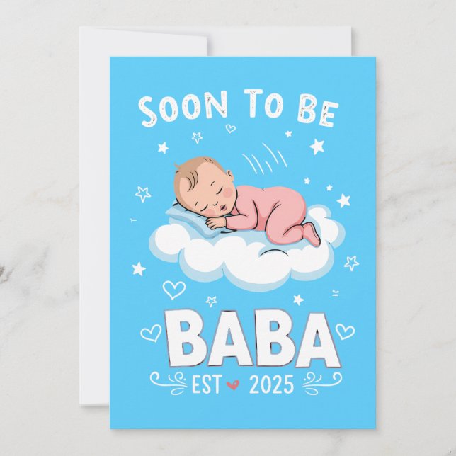 Adorable Soon to Be Baba - Anuncio de Embarazo  (Anverso)