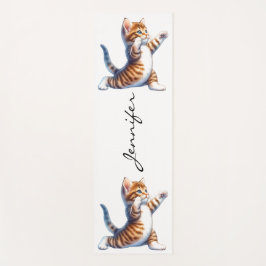 Adorable Tabby Cat Yoga Mat