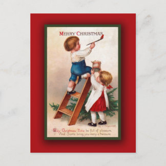 Adorable tarjeta de arte navideño