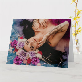 adorable tarjeta de felicitación de diosa para muj